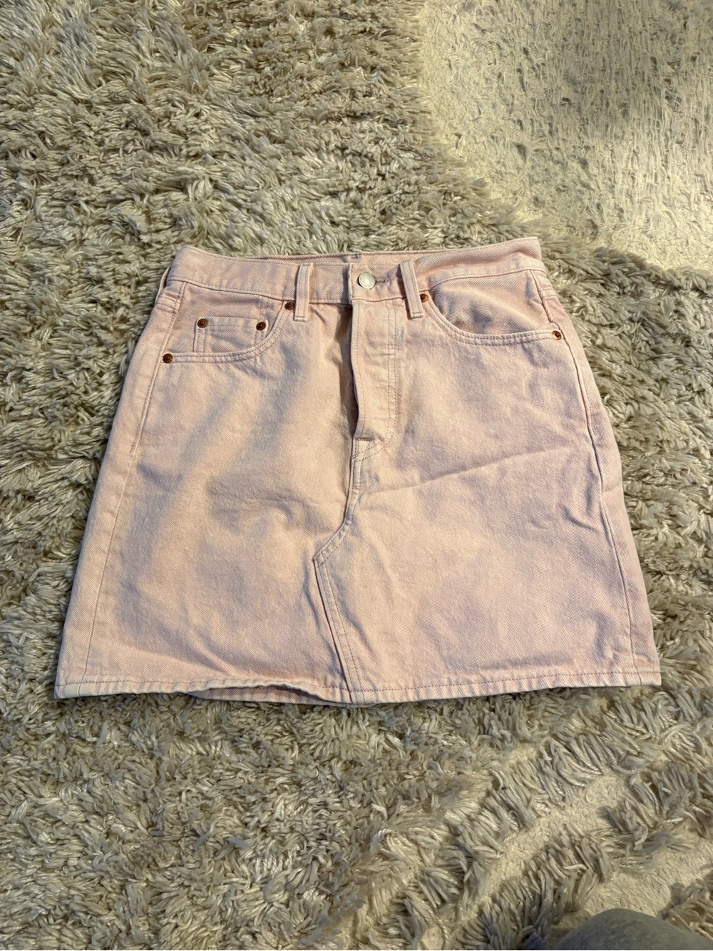 Levis Pink Denim Mini Skirt